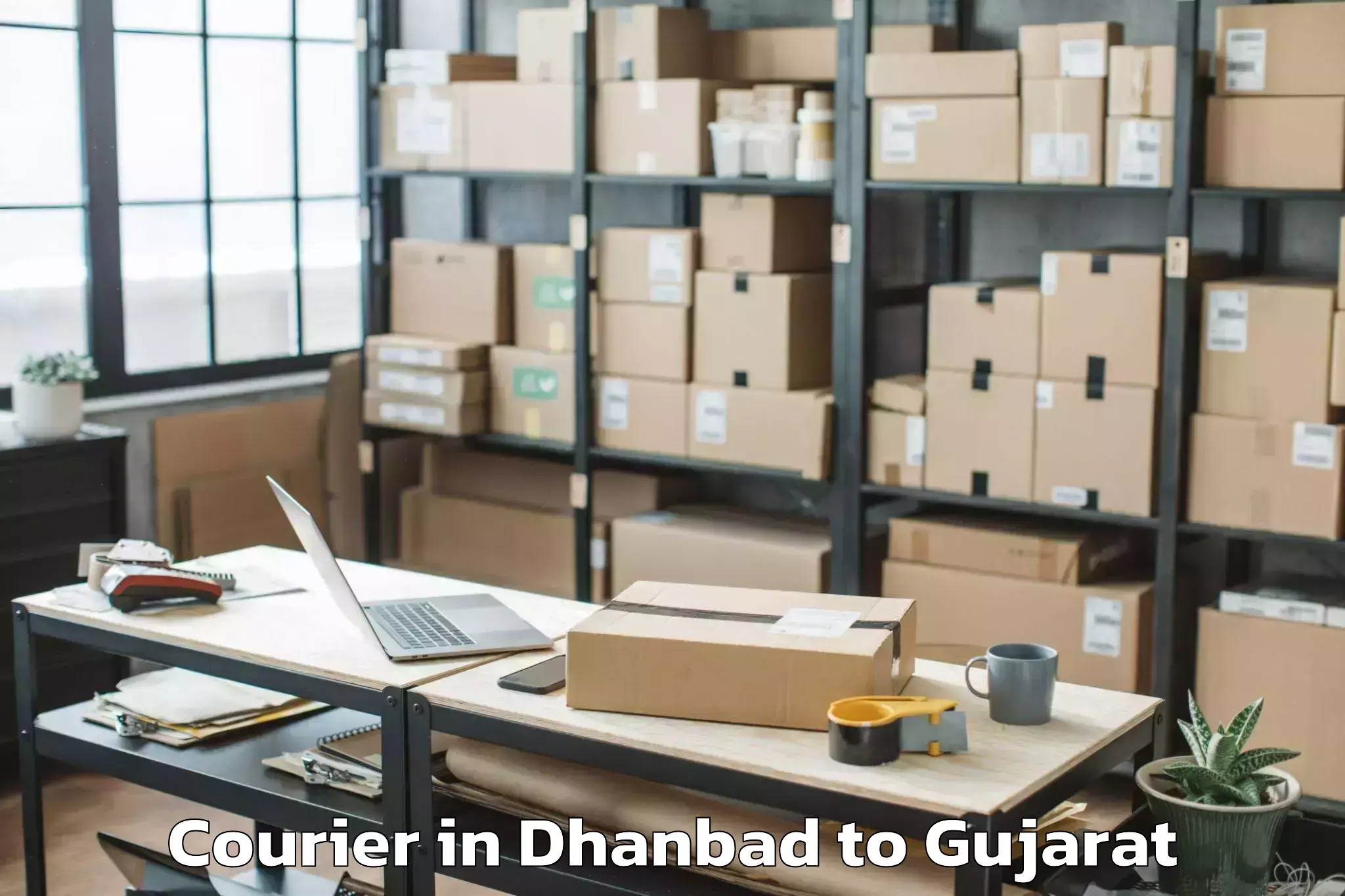 Hassle-Free Dhanbad to Adalaj Courier